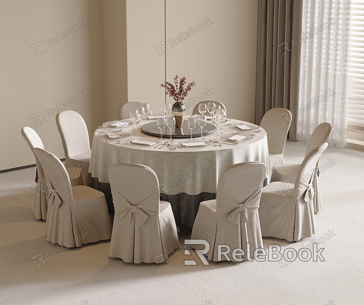 Modern Dining Table and Chair Combination Restaurant Box Dining Table and Chair Combination Dining Chair model