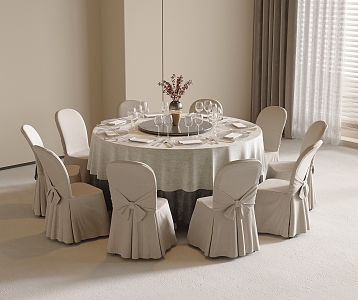 Modern Dining Table and Chair Combination Restaurant Box Dining Table and Chair Combination Dining Chair 3d model