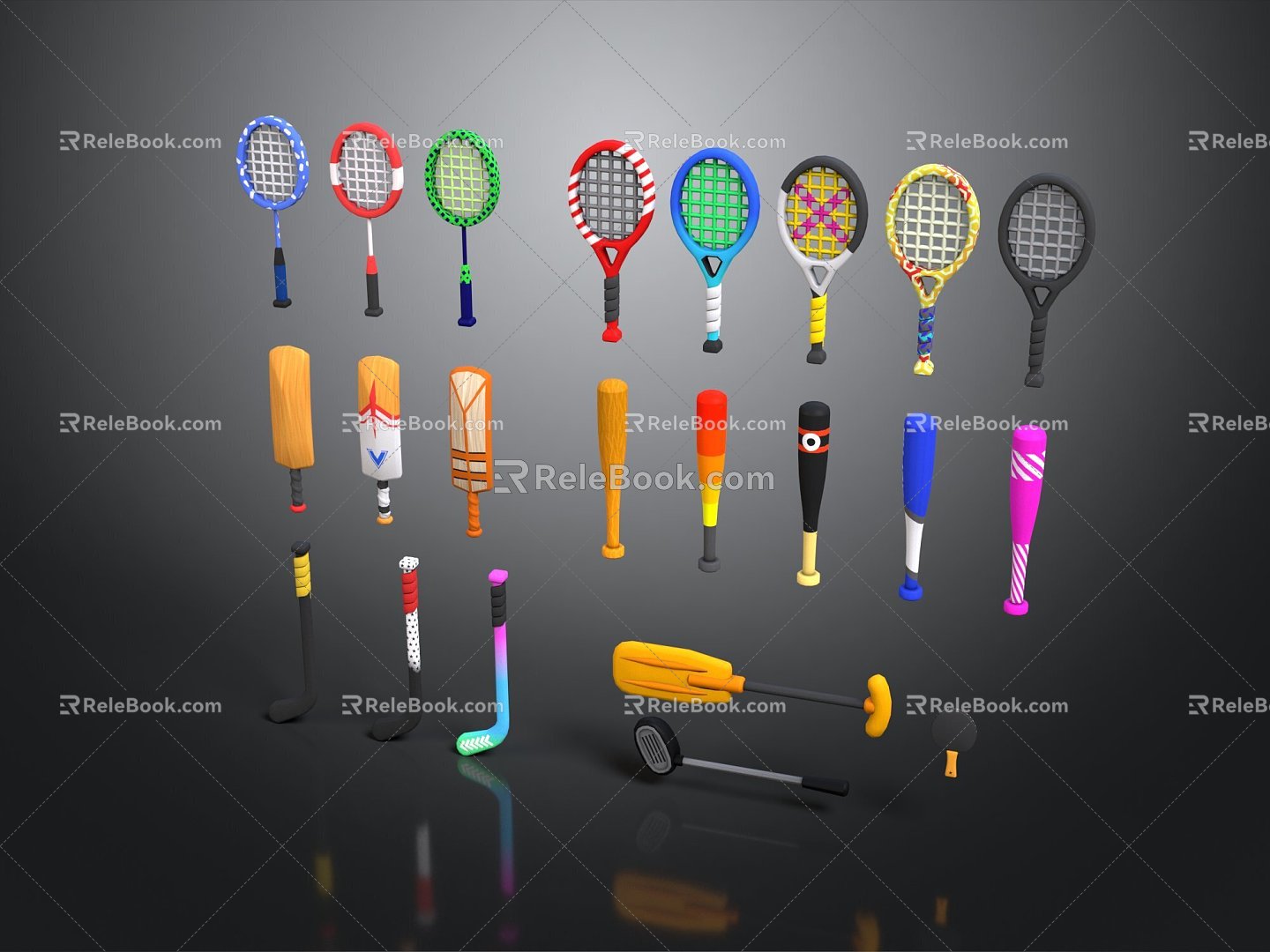 tennis racket tennis racket cover badminton racket cover racket sports goods sports goods 3d model