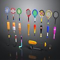 tennis racket tennis racket cover badminton racket cover racket sports goods sports goods 3d model