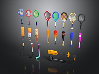 tennis racket tennis racket cover badminton racket cover racket sports goods sports goods 3d model