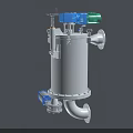 Industrial Self Cleaning Filter With Motorized Components And Pipe Connections