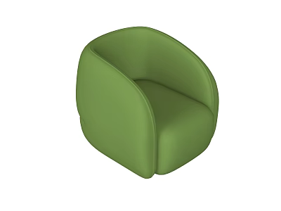 Modern Green Bean Bag Chair Round Comfortable Design For Living Room 3d model