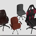 Ergonomic Swivel Office Chairs With Leather Fabric Padded Designs And Various Colors