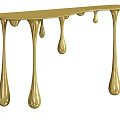 Unique Decorative Ornament Set Featuring Metallic Dripping Design Modern Artistic Tabletop Decor 3d model