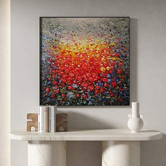 abstract decorative painting 3d model