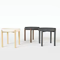 Three Modern Coffee Tables In Light Beige Brown And Dark Gray With Wooden Legs Design