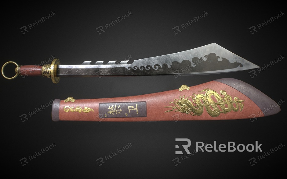 Chinese style broadsword forbidden guard knife sword machete model