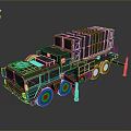 Modern Military Tank With Heavy Armor Powerful Cannon And Tracks System