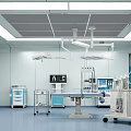 Modern Operating Room With Surgical Table Lamp And Advanced Medical Equipment