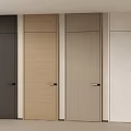 Modern Hinged Doors In Black Brown Beige White Colors For Interior Design