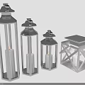 Modern Metal Lanterns With Different Sizes And Shapes For Home Decor Furniture