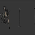 Black Metal Frame Equipment With Scattered Rods And Components