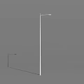 Modern White Outdoor Street Light With Sleek Design And Tall Pole For Road Illumination