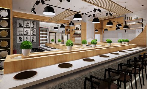 Japanese Hot Pot Restaurant 3d model