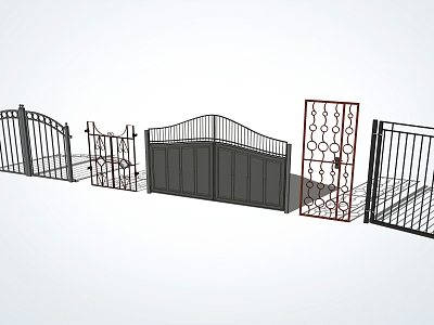 Modern gate wrought iron gate model