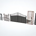 Various Decorative Iron Gates With Different Designs And Metal Structures