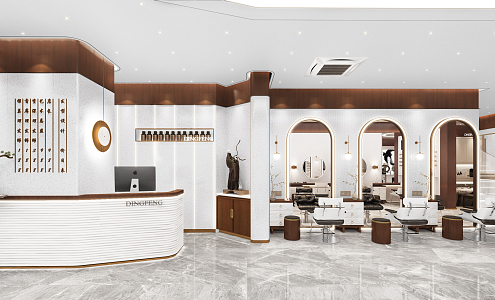 Modern Barber Shop 3d model