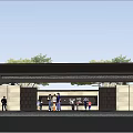 New Chinese Style Sales Office Building Xinda Yuxi Taiwan Sales Office Demonstration Area 3d model
