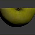 Fresh Yellow Apple Cut Open With Juicy Flesh And Core