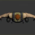 3D Male Character With Red Hair Tactical Vest Blue Jeans And Standing Pose