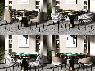 Modern Mahjong Table and Chair Mahjong Table and Chair Combination model