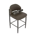 Modern Bar Stools With Upholstered Seats Metal Frame And Color Options Gray Brown