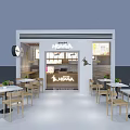 Monga Restaurant Interior With Menu Lightboxes Food Images Bestseller Section And Wooden Counter