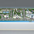 Urban Building Complex Featuring Modern High Rise Buildings Road Network Green Areas And Waterfront