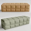 Modern Sofa Stool Low Step Bench Bed End Stool 3d model