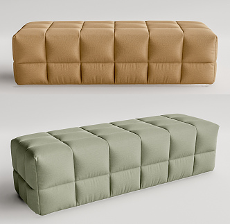 Modern Sofa Stool Low Step Bench Bed End Stool 3d model