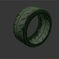 Car Tire Automotive Part With Durable Tread Pattern And Rubber Construction 3d model