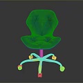 Stylish Blue Velvet Chair With Unique Design And Metal Base Wheels