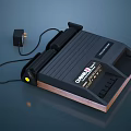 Quasar Vintage Entertainment System With Black Design Control Buttons And Power Plug