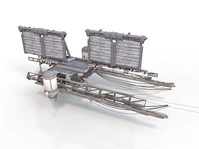 Spacecraft With Solar Panels And Mechanical Structure For Deep Space Exploration 3d model