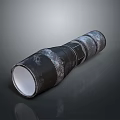 Black Textured Handheld Flashlight With Grip Design For Daily Household Lighting