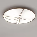 Modern ceiling lamp Curved surface square combination ceiling lamp 3d model