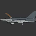 Blue Scale Fighter Jet Model With Open Cockpit And Missiles Under Wings