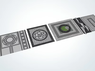 Stylish Modern Floor Tiles With Intricate Patterns And Diverse Design Options For Home 3d model