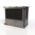 Modern Outdoor Wooden Furniture With Flat Roof Side Windows and Square Base