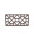 Wooden Geometric Lattice Panel With Intricate Carved Patterns And Decorative Design