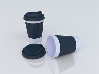 Modern Cups Exquisite Paper Cups Show Paper Cups 3d model