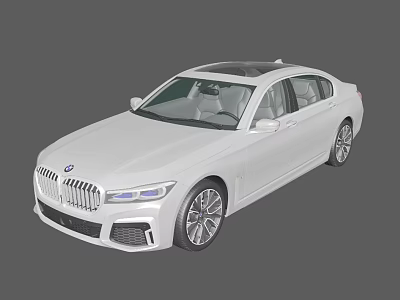 White Luxury Sedan With Sleek Body Design Sunroof And Alloy Wheels 3d model