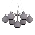Modern Pendant Light With Multiple Glass Globe Shades And Metal Frame Design