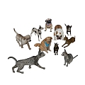 Animal Pet Dog Cat Combo 3d model