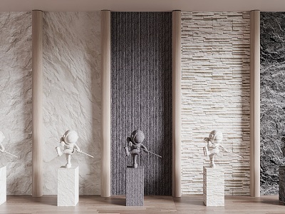 Modern background wall Stone background wall model