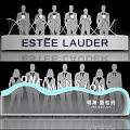 Estee Lauder And One Mansion Display Signs With Silhouette Figures