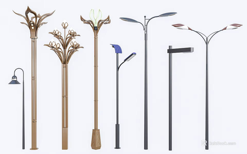 Outdoor Lights Various Designs for Garden Courtyard Street Lighting Decorative Lamps 3d model 