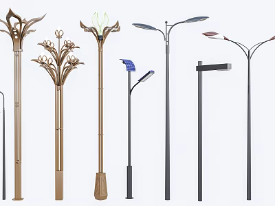 Outdoor Lights Various Designs for Garden Courtyard Street Lighting Decorative Lamps 3d model