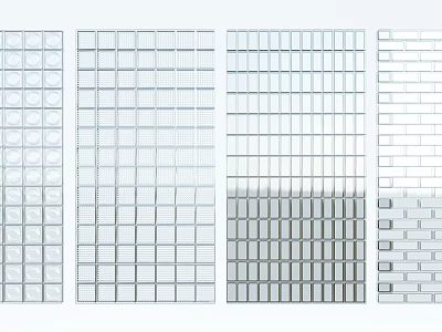 Wall Tiles With Various Grid Patterns And Color Options For Interior Design 3d model